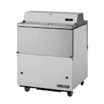 True TMC-34-DS-SS-HC - Mobile Milk Cooler, (8) crate, dual sided flip-up lids, white vinyl exterior